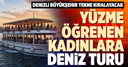 YÜZME ÖĞRENEN KADINLARA DENİZ TURU