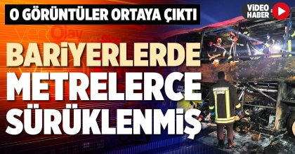 BARİYERLERDE METRELERCE SÜRÜKLENMİŞ