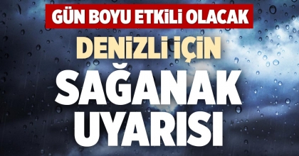 DENİZLİ İÇİN SAĞANAK UYARISI