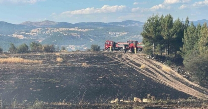 UŞAK’TA ORMANLIK ALANA SIÇRAYAN YANGIN SÖNDÜRÜLDÜ
