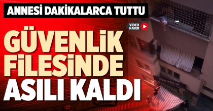 GÜVENLİK FİLESİNDE ASILI KALDI