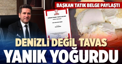 DENİZLİ DEĞİL TAVAS YANIK YOĞURDU