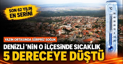 DENİZLİ’NİN O İLÇESİNDE SICAKLIK 5 DERECEYE DÜŞTÜ