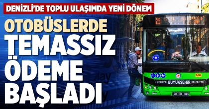 OTOBÜSLERDE TEMASSIZ ÖDEME BAŞLADI