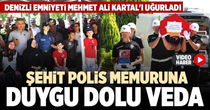 ŞEHİT POLİS MEMURUNA DUYGU DOLU VEDA