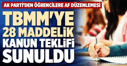 TBMM'YE 28 MADDELİK KANUN TEKLİFİ SUNULDU