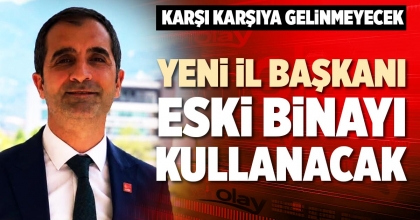 YENİ İL BAŞKANI ESKİ BİNAYI KULLANACAK