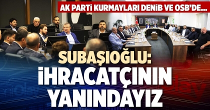 SUBAŞIOĞLU: İHRACATÇININ YANINDAYIZ