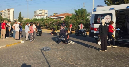 NAZİLLİ’DE MOTOSİKLETLER ÇARPIŞTI: 2 AĞIR YARALI
