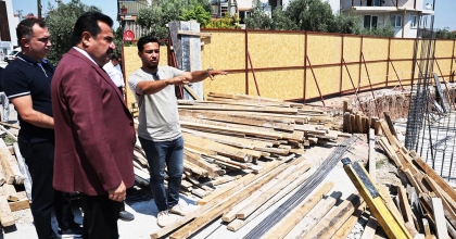 BAŞKAN BAKIMEVİ İNŞAATINI DENETLEDİ