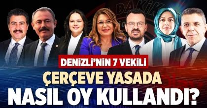 DENİZLİ VEKİLLERİNİN ÇERÇEVE YASA OYLARI BELLİ OLDU