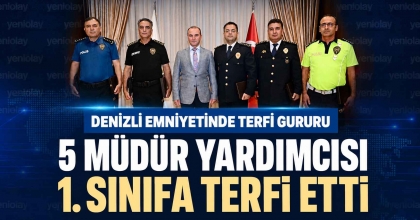 5 MÜDÜR YARDIMCISI 1. SINIFA TERFİ ETTİ