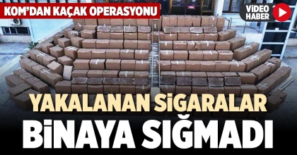 YAKALANAN SİGARALAR BİNAYA SIĞMADI