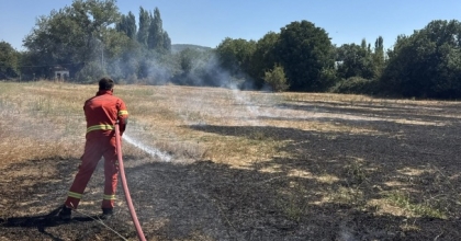 MENTEŞE’DE ÇIKAN ANIZ YANGINI BÜYÜMEDEN SÖNDÜRÜLDÜ

