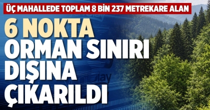 6 NOKTA ORMAN SINIRI DIŞINA ÇIKARILDI
