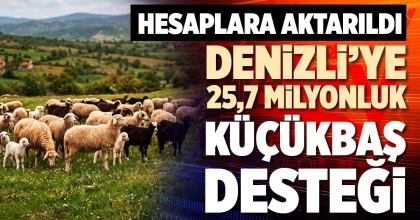 DENİZLİ’YE 25,7 MİLYONLUK KÜÇÜKBAŞ DESTEĞİ