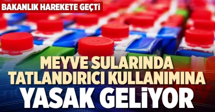 MEYVE SULARINDA TATLANDIRICI KULLANIMINA YASAK GELİYOR