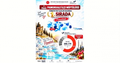 PAMUKKALE MÜFTÜLÜĞÜ İLÇELER SIRALAMASINDA BİRİNCİ