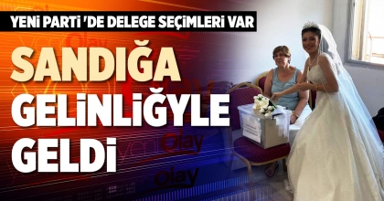 SANDIĞA GELİNLİĞİYLE GELDİ