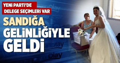 SANDIĞA GELİNLİĞİYLE GELDİ