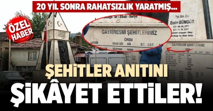 ŞEHİTLER ANITINI ŞİKÂYET ETTİLER!