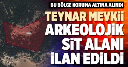 TEYNAR MEVKİİ ARKEOLOJİK SİT ALANI İLAN EDİLDİ