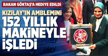KIZILAY’IN AMBLEMİNİ 152 YILLIK MAKİNEYLE İŞLEDİ