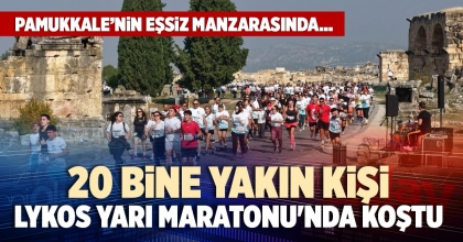 20 BİNE YAKIN KİŞİ LYKOS YARI MARATONU'NDA KOŞTU