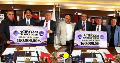 ACIPAYAM-ÇAMELİ TİCARET ODASINDAN ÖĞRENCİLERE EĞİTİM DESTEĞİ