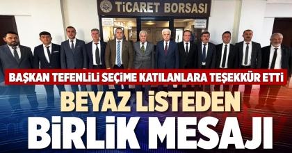 BEYAZ LİSTEDEN BİRLİK MESAJI