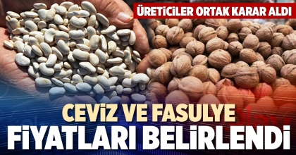 CEVİZ VE FASULYE FİYATLARI BELİRLENDİ