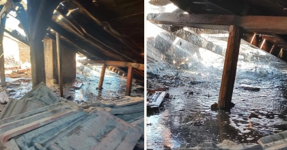 ÇİVRİL’DE ESKİ BELEDİYE BİNASINDA YANGIN ÇIKTI