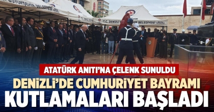 DENİZLİ’DE CUMHURİYET BAYRAMI KUTLAMALARI BAŞLADI