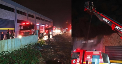 İŞLETMEDE ÇIKAN YANGIN KISA SÜREDE SÖNDÜRÜLDÜ