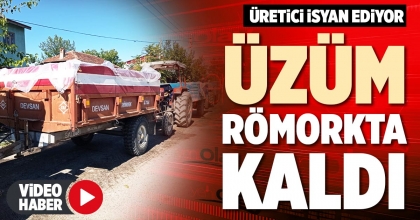 ÜZÜM RÖMORKTA KALDI