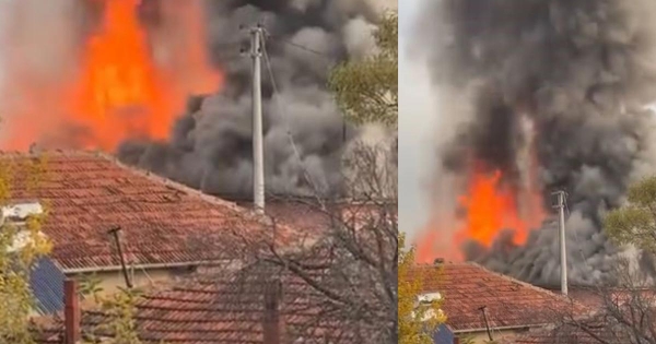 DAYILAR’DA BİTİŞİK EVLER YANDI