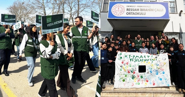 DENİZLİ YEŞİLAY HAFTASI'NDA YEŞİLE BÜRÜNDÜ