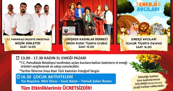 PAMUKKALE BELEDİYESİ’NDEN 8 MART’A ÖZEL KADINLAR GÜNÜ ETKİNLİĞİ