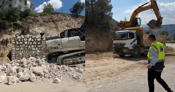 CİNDERE VE ERTUĞRUL'DA YOL SEFERBERLİĞİ