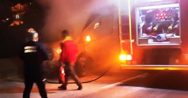 CANKURTARAN’DA KARGO ARACI ALEV ALDI