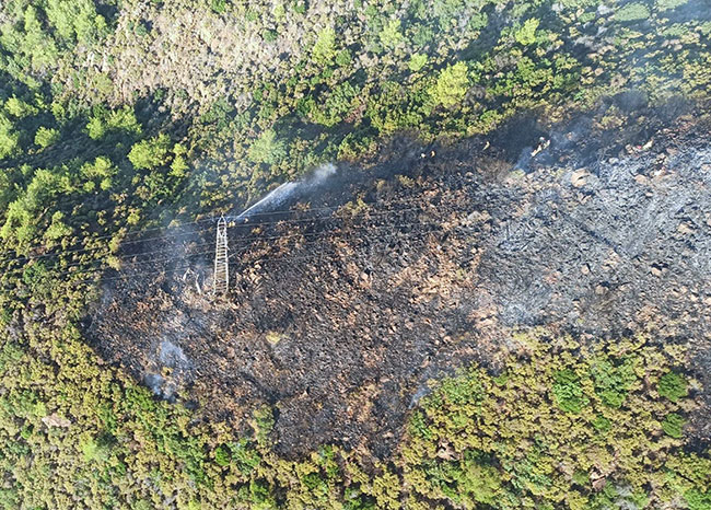 MARMARİS'TEKİ 2021 BÜYÜK YANGININ YILDÖNÜMÜNDE YİNE ORMAN YANGINI