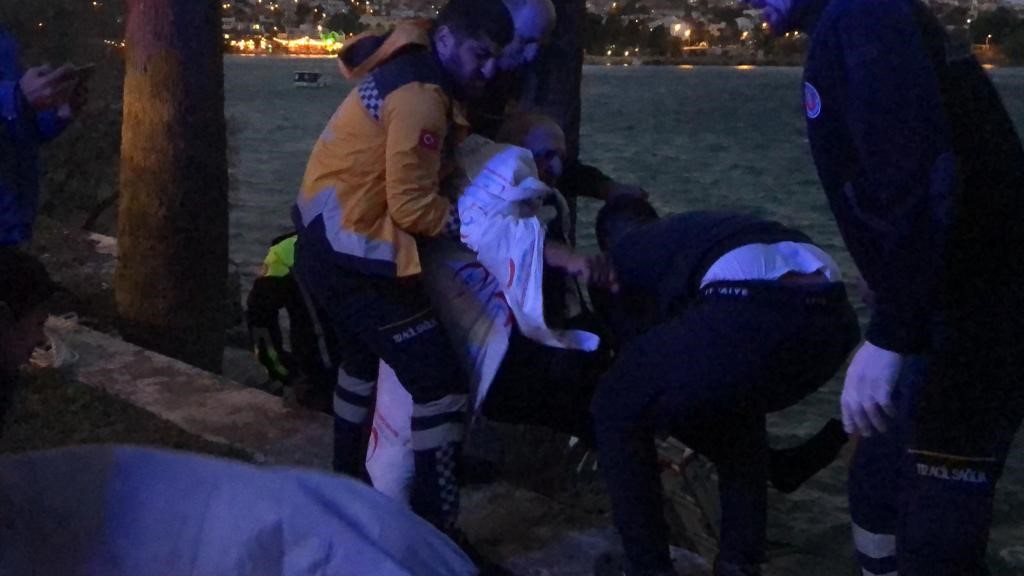 otomobil denize uçtu