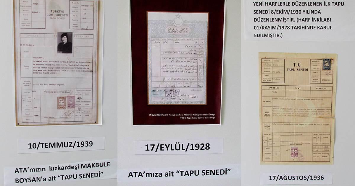 İZMİR'DE 100 YILLIK TAPU SENETLERİ SERGİLENDİ