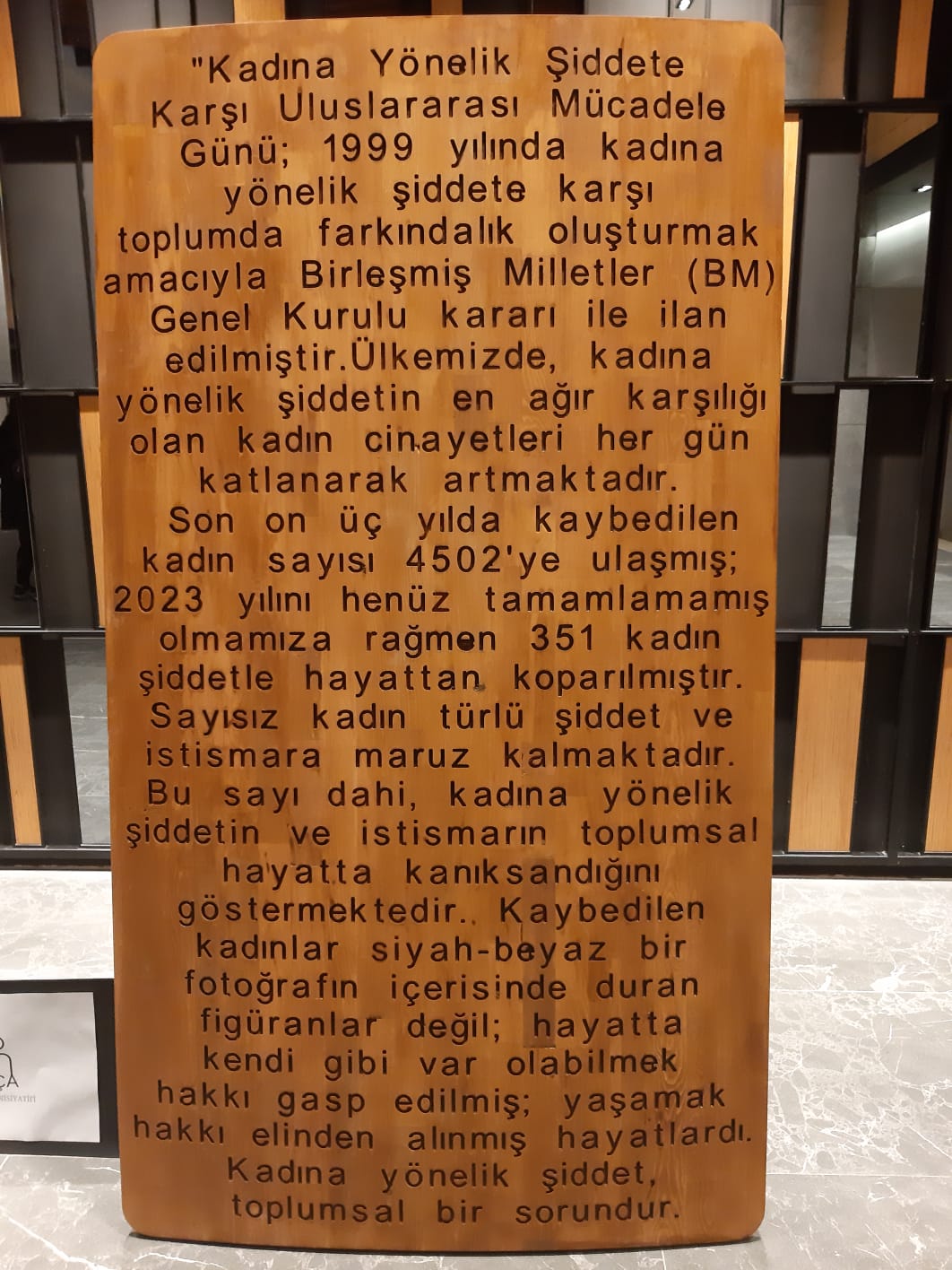 HAKÇA SİVİL DÜŞÜNCE İNİSİYATİFİ’NDEN 25 KASIM'A ÖZEL SEMBOL