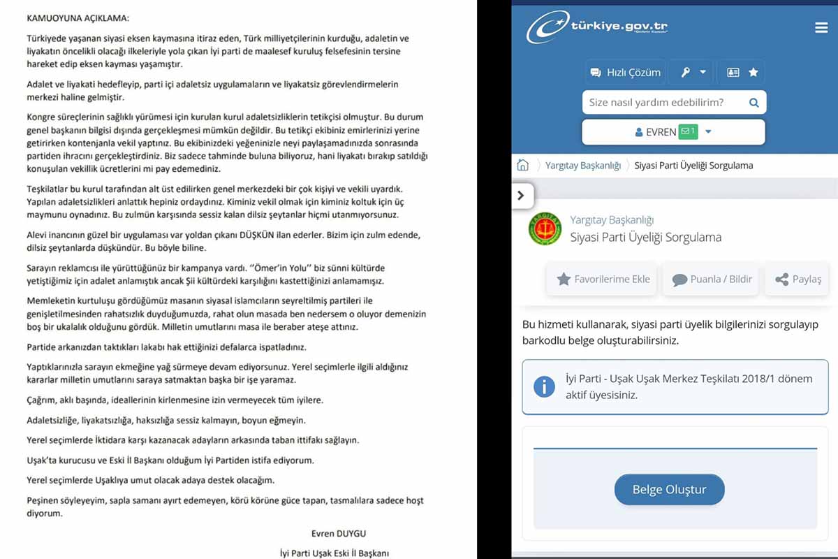 AKŞENER’İN ZİYARETİNDEN HEMEN ÖNCE İSTİFA ETTİ