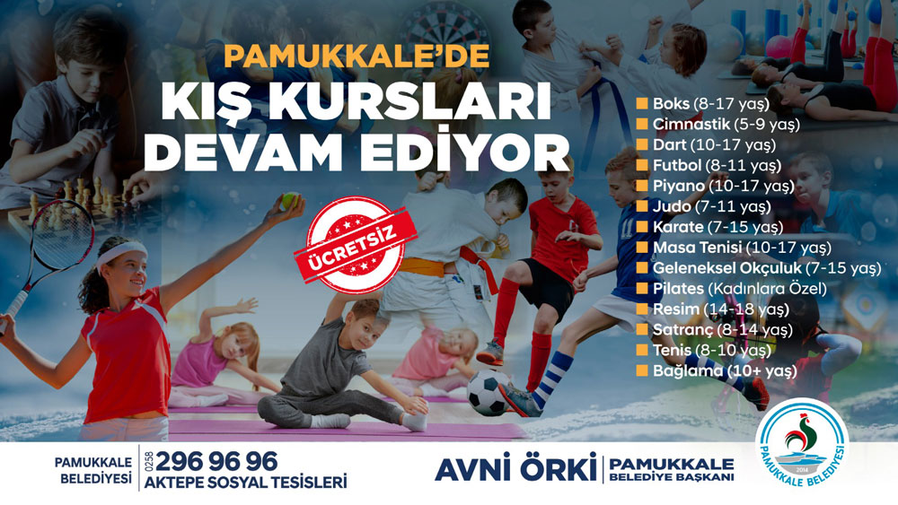 14 BRANŞTA KURS BAŞVURULARI SÜRÜYOR