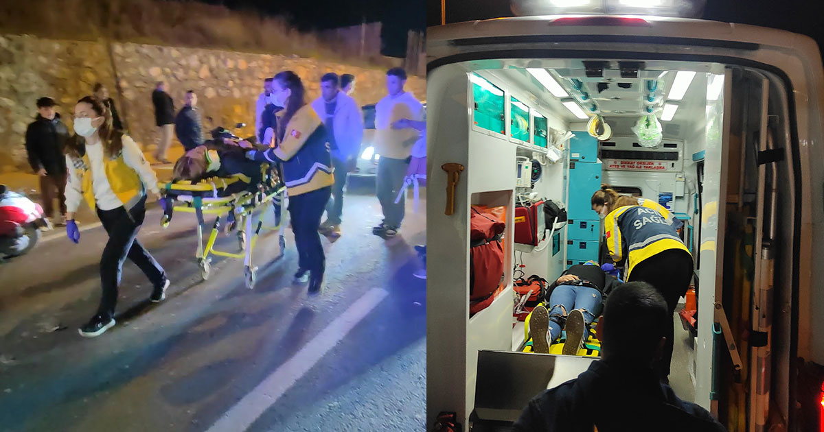 KUŞADASI'NDA YENİ YILIN İLK KAZASI: 1 YARALI