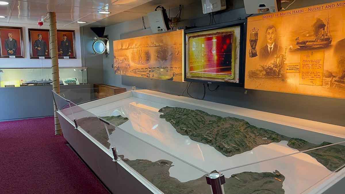 TCG NUSRET MÜZE GEMİSİ MARMARİS’TE ZİYARETE AÇILDI  