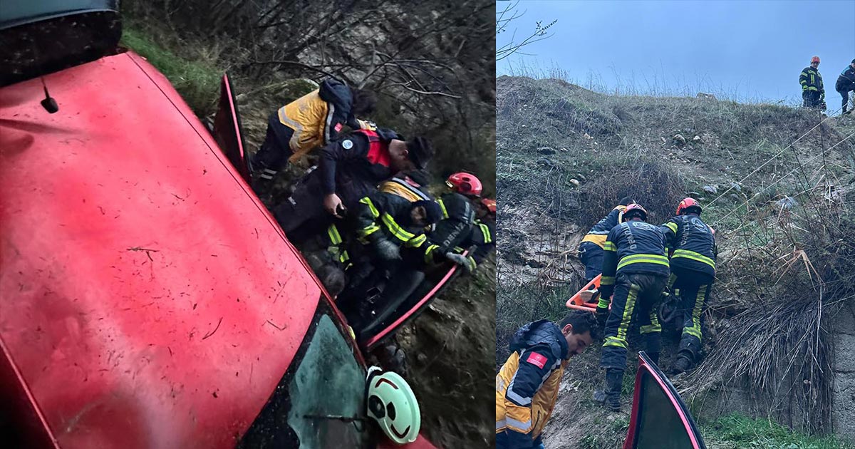 TURİZM YOLUNDA KAZA 5 YARALI