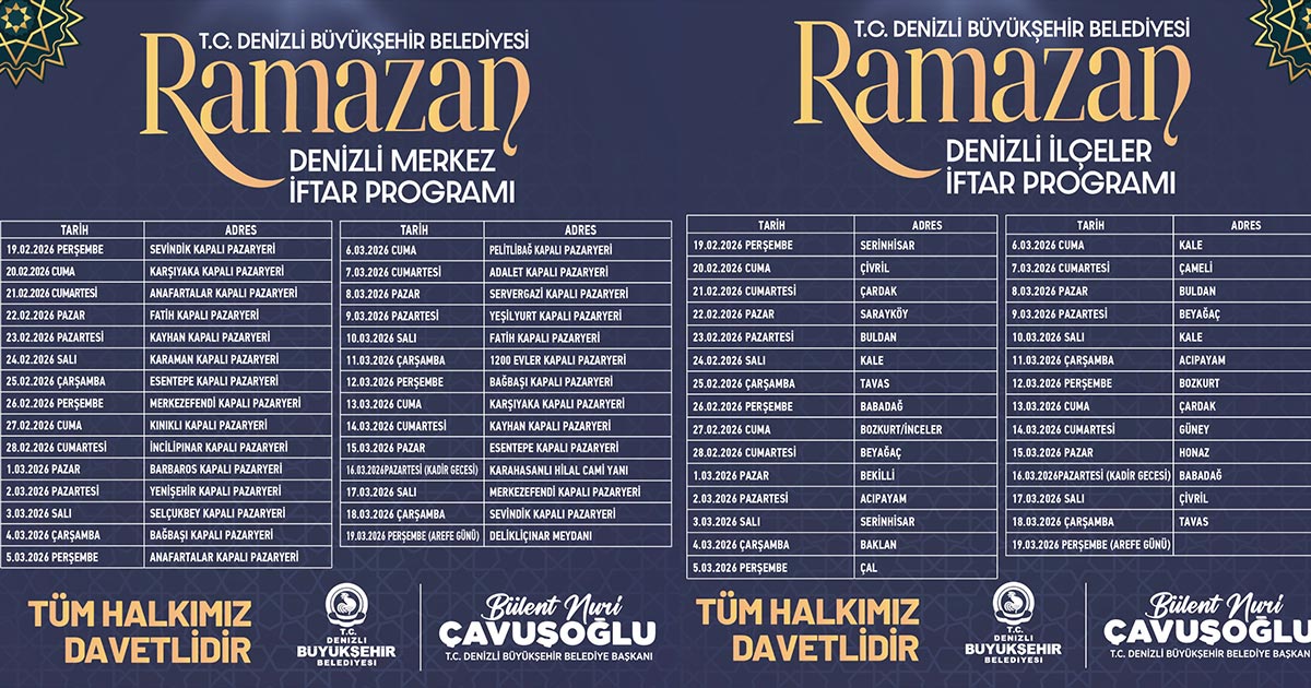 DENİZLİ’DE 57 NOKTADA İFTAR SOFRASI KURULACAK